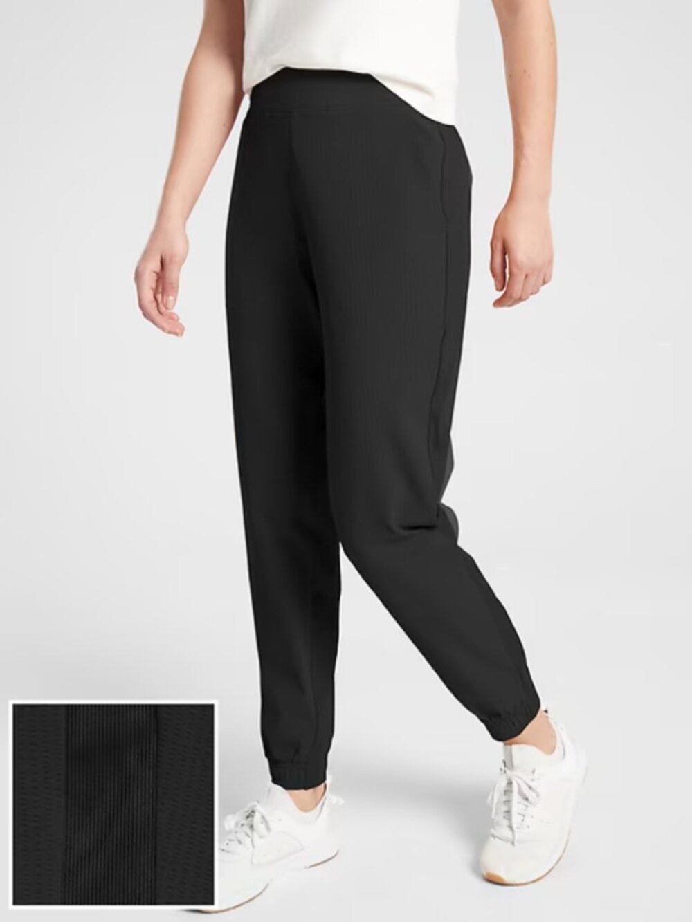 Athleta Textured Brooklyn Jogger in Black - Size 16